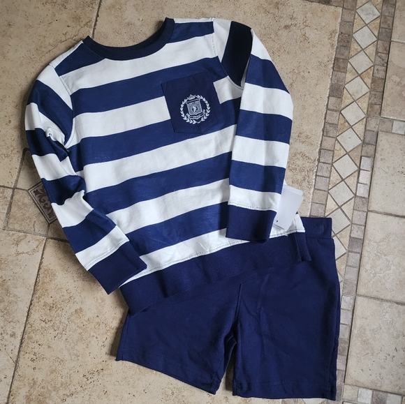 Lands' End Other - Lands' End Navy and White Striped Boys Set